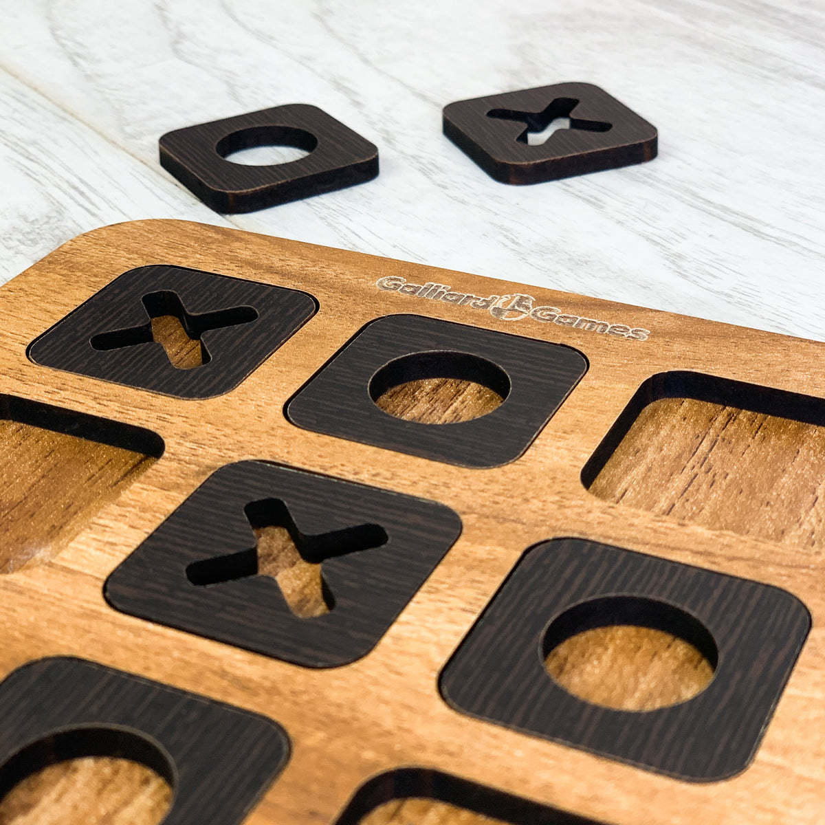 Buy Galliard Games Wooden Puzzle, Tic Tac Toe, Noughts & Crosses