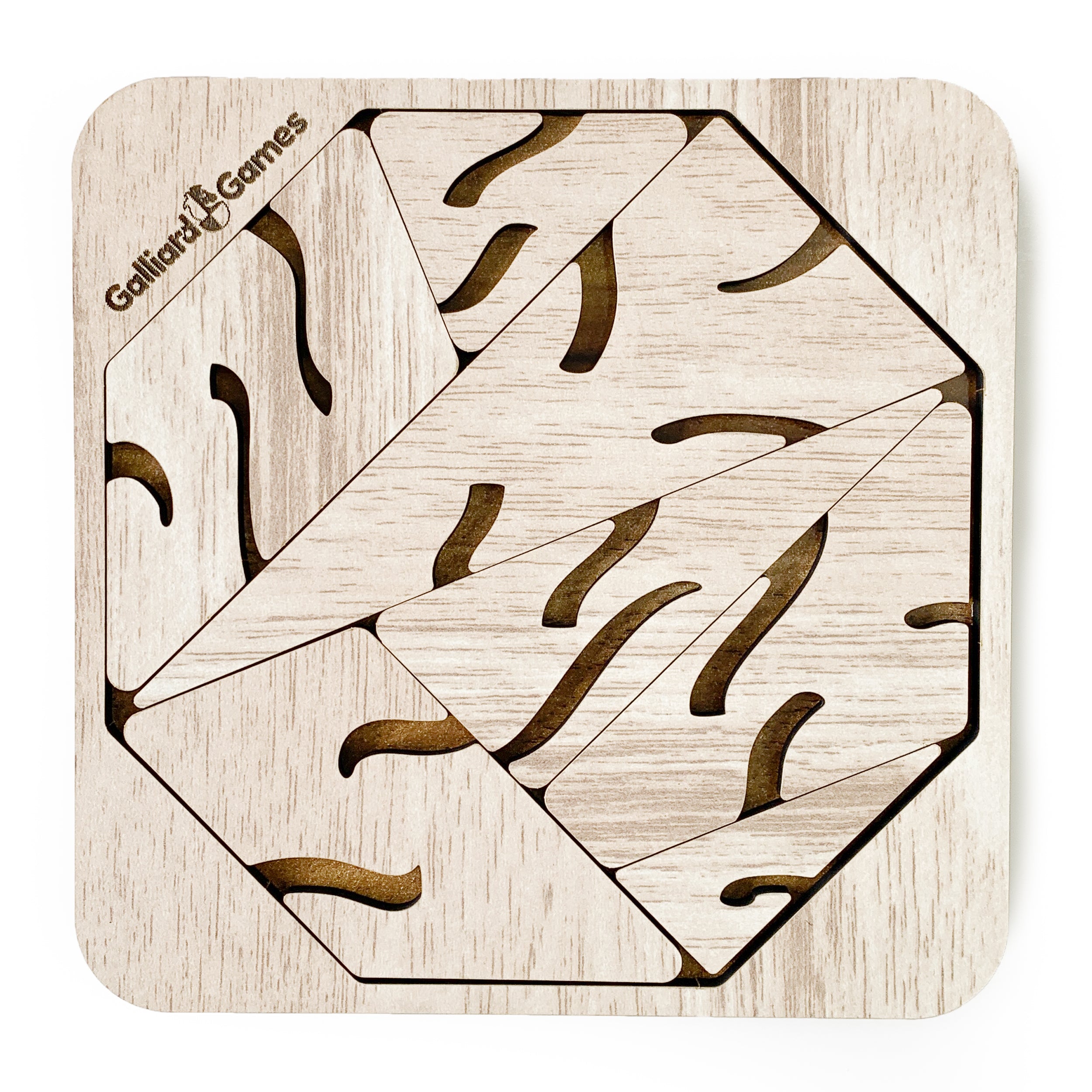 Wooden Shape Fit Puzzle Abstract Fit Type 1